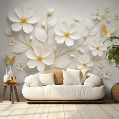 Flowers and butterflies