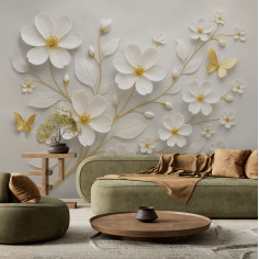 Flowers and butterflies