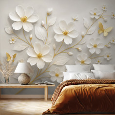 Flowers and butterflies