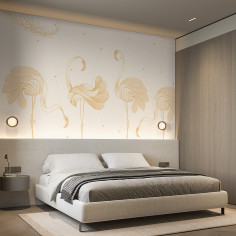 Flamingo pattern, beige