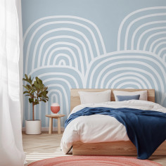 Abstract rainbow, blue