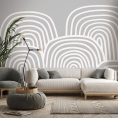 Abstract rainbow, grey