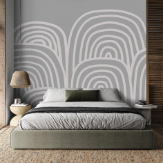 Abstract rainbow, grey