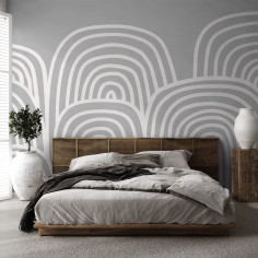 Abstract rainbow, grey