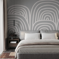 Abstract rainbow, grey