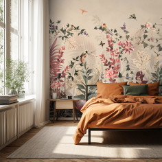 Blooming garden, beige