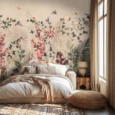 Blooming garden, beige