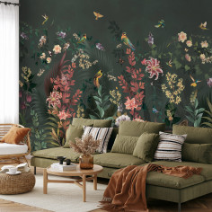 Blooming garden, green