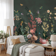 Blooming garden, green