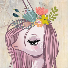 Girl and unicorn