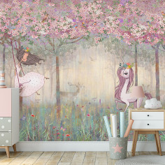 Girl and unicorn