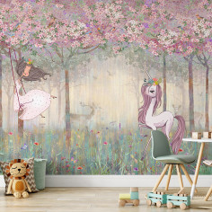Girl and unicorn