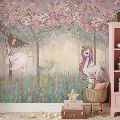 Girl and unicorn