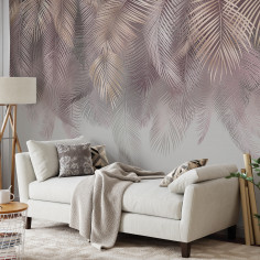 Palm leaves, pink