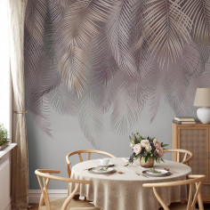 Palm leaves, pink