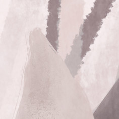 Leaves imitation fresco, pink