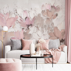 Stucco Bas-relief Flowers