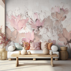 Stucco Bas-relief Flowers