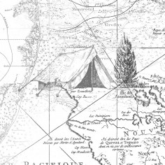 Фотообои Treasure map, Black and white