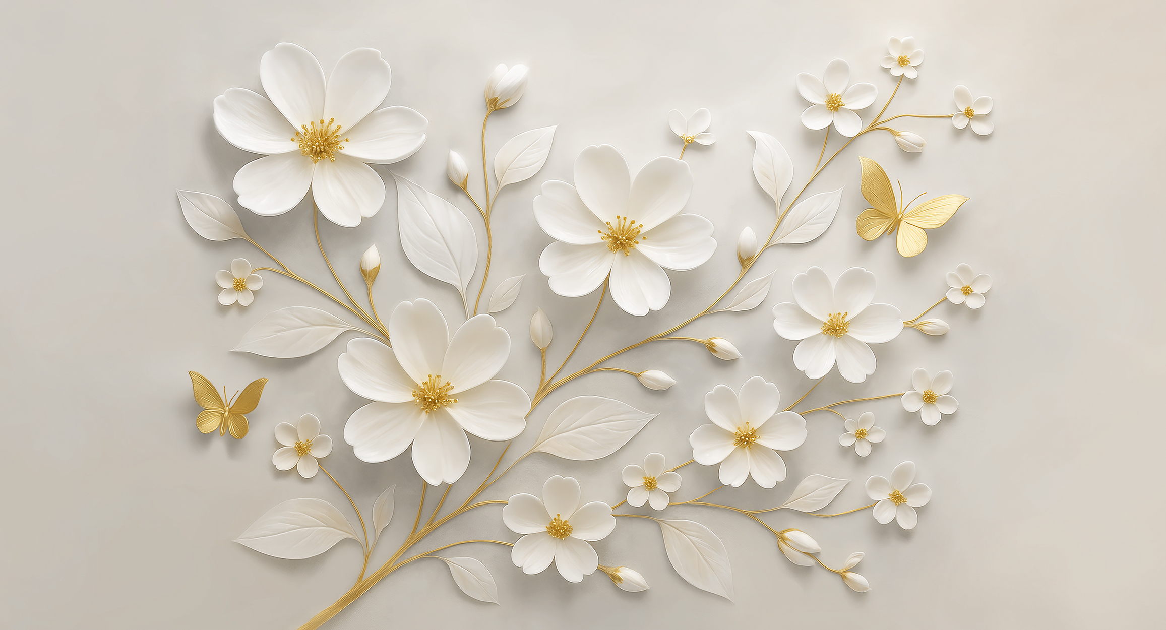 Flowers and butterflies